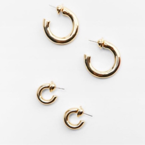NWT Zara pack of hoop earrings ✨✨🔥🔥🔥 - Picture 7 of 9